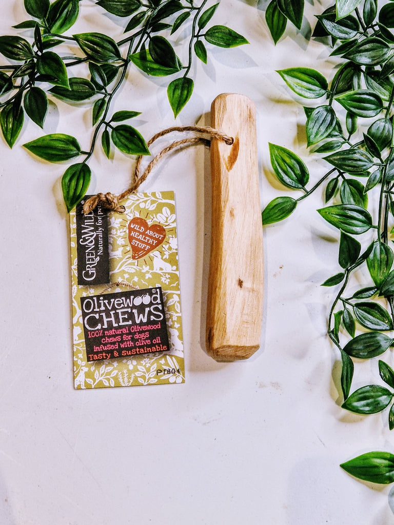 Natural Small Olivewood Chew - Happy Paws and Claws
